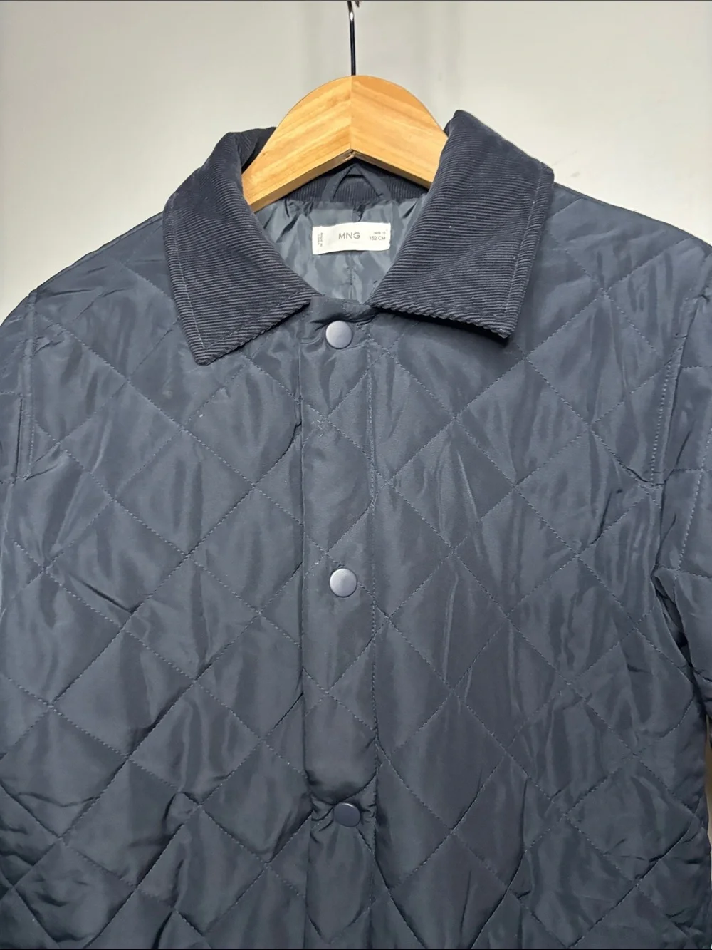 Mango Quilted Navy Puffer Jacket Women’s XS Kids Size 12